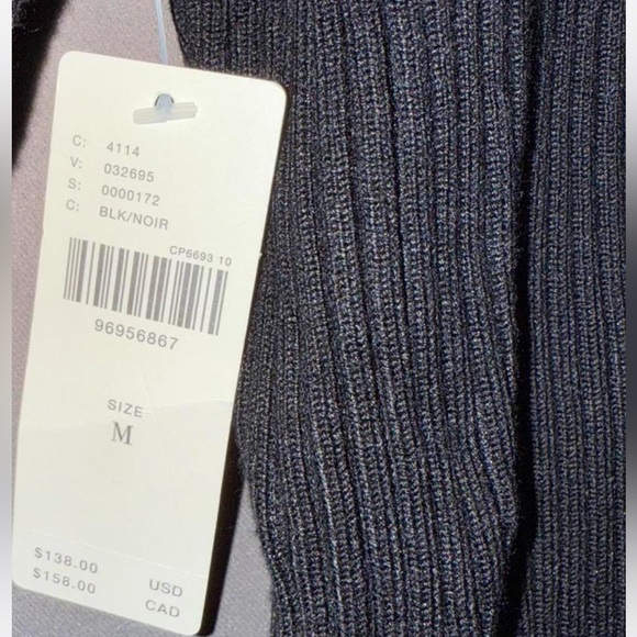 Anthropologie Black Off-Shoulder Sweater - Picture 7 of 8